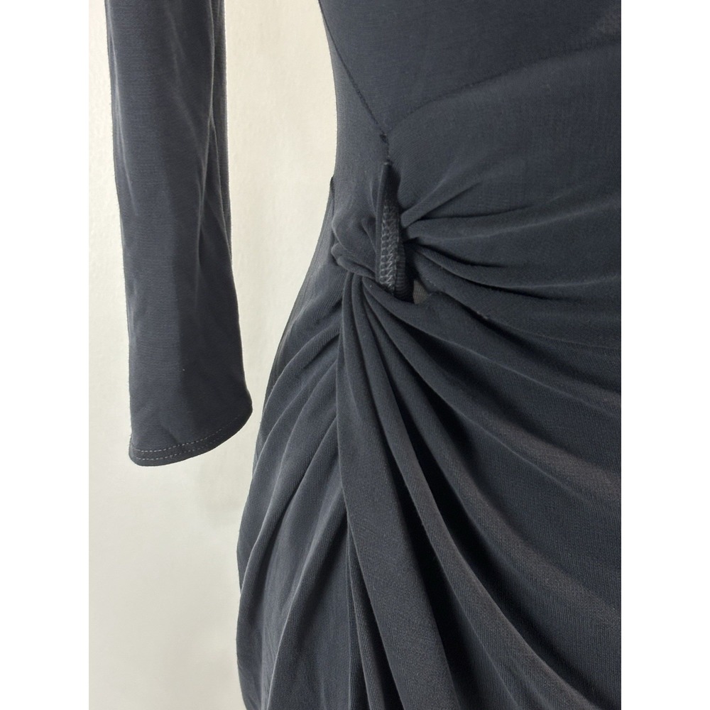 Abercrombie & Fitch Twist Front Dress Sz Small Women's Grey Stretch Bodycon - Picture 6 of 8